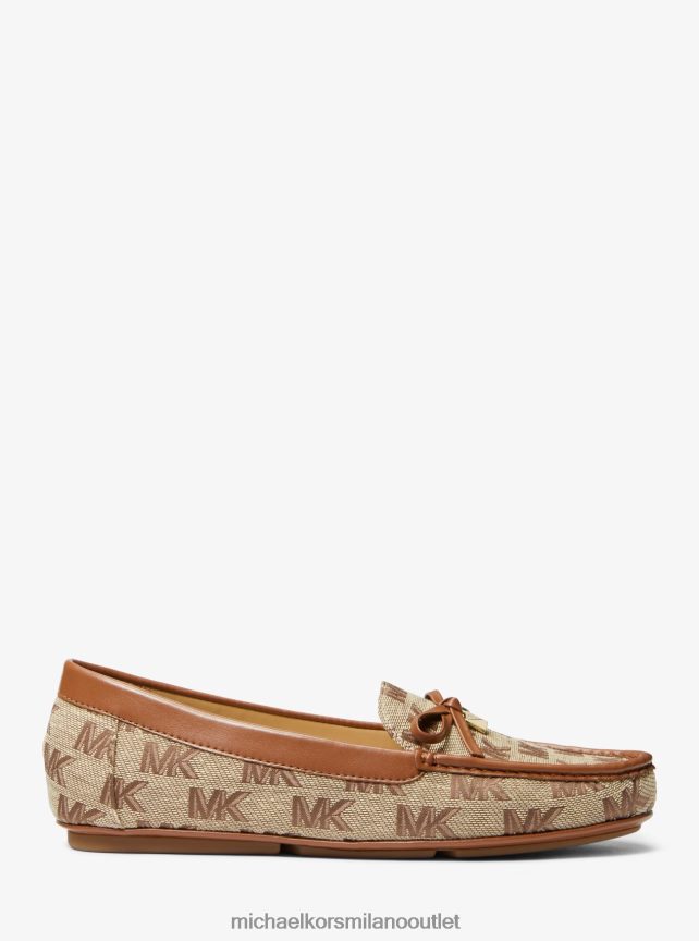 Michael Kors Mocassino juliette in jacquard con logo donne beige/ebano/marrone P06L0L2267 scarpe