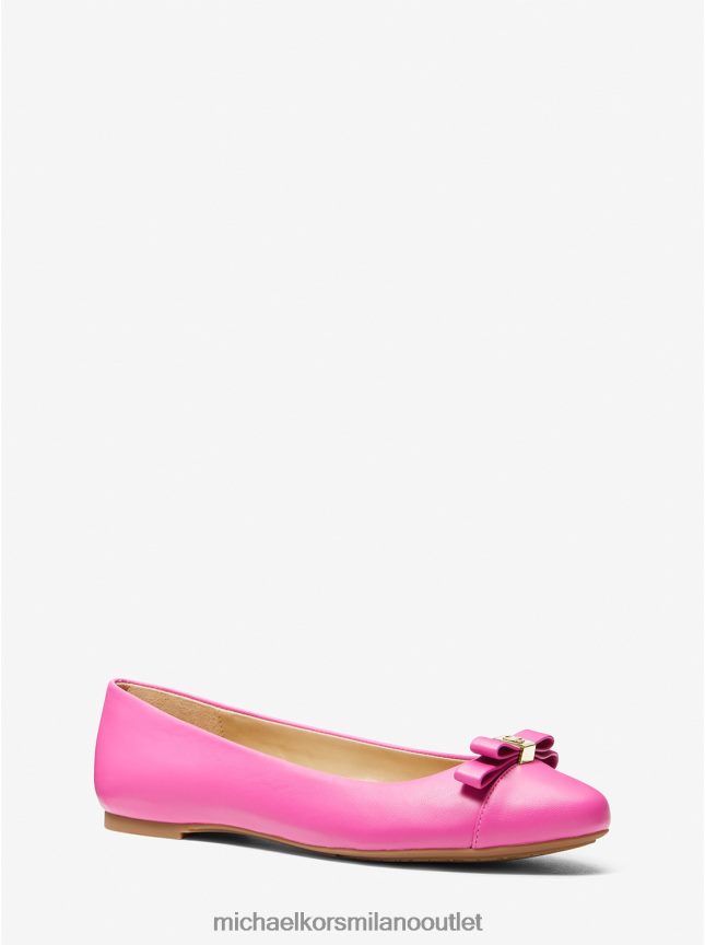 Michael Kors ballerina andrea in pelle donne rosso ciliegia P06L0L2242 scarpe