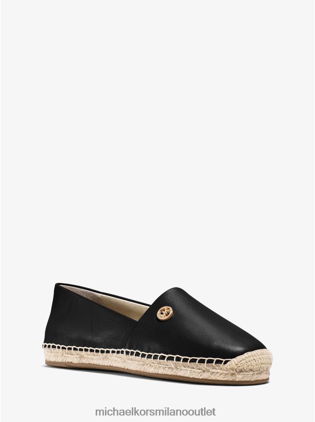 Michael Kors espadrillas slip-on in pelle kendrick donne nero P06L0L2227 scarpe