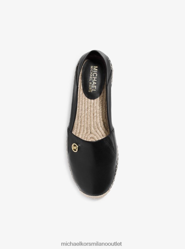 Michael Kors espadrillas slip-on in pelle kendrick donne nero P06L0L2227 scarpe