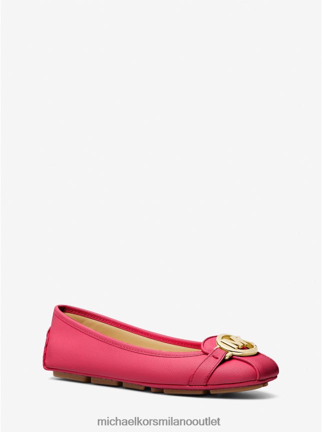 Michael Kors mocassino fulton in finta pelle saffiano donne rosa carminio P06L0L2263 scarpe