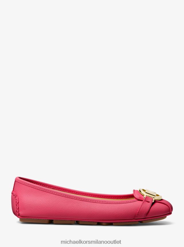 Michael Kors mocassino fulton in finta pelle saffiano donne rosa carminio P06L0L2263 scarpe
