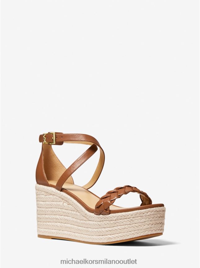 Michael Kors sandalo con zeppa in pelle serena donne bagaglio P06L0L2329 scarpe