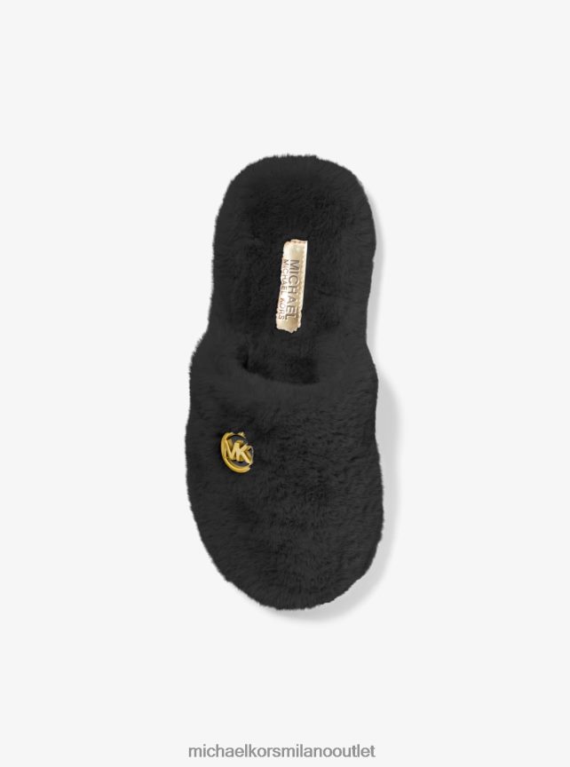 Michael Kors pantofola Alexis in pelliccia sintetica donne nero P06L0L2343 scarpe