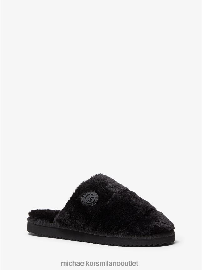 Michael Kors pantofola Janis in pelliccia sintetica donne nero P06L0L2342 scarpe