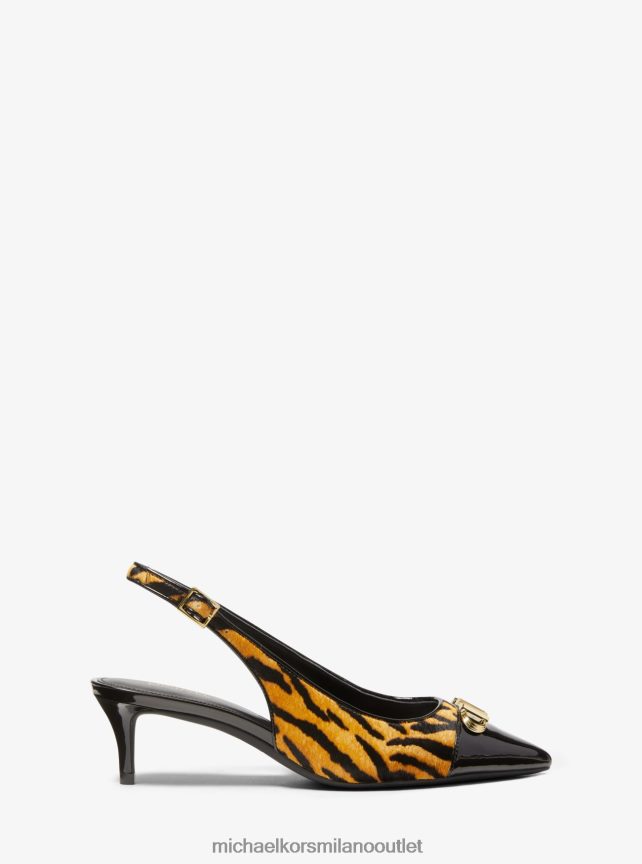 Michael Kors Parker flex décolleté in pelo di vitello con stampa tigre donne calendula P06L0L2296 scarpe