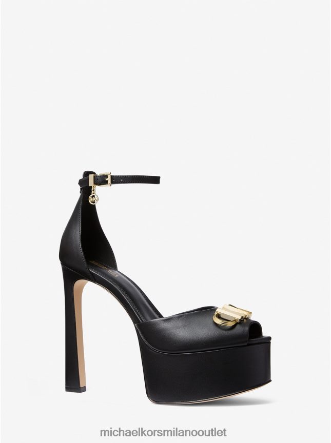 Michael Kors décolleté con plateau spuntata in pelle martina donne nero P06L0L2279 scarpe
