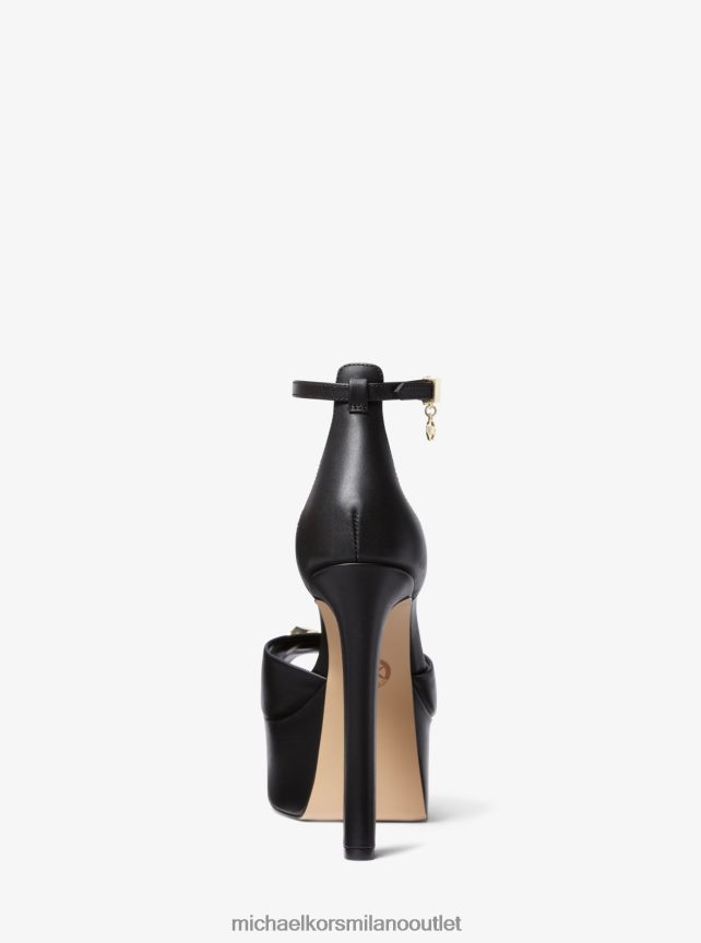 Michael Kors décolleté con plateau spuntata in pelle martina donne nero P06L0L2279 scarpe