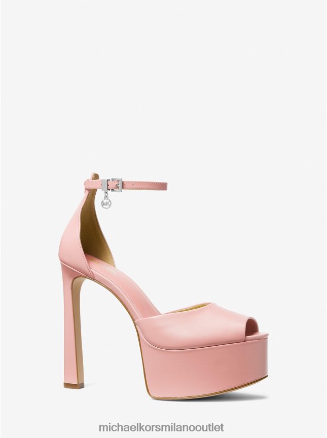 Michael Kors décolleté con plateau spuntata in pelle martina donne rosa P06L0L2282 scarpe