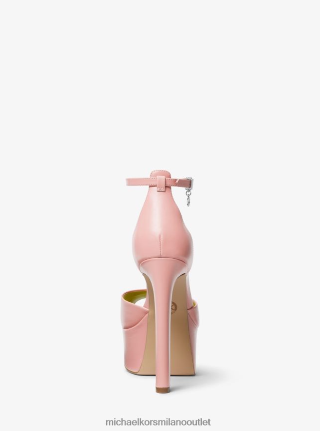 Michael Kors décolleté con plateau spuntata in pelle martina donne rosa P06L0L2282 scarpe
