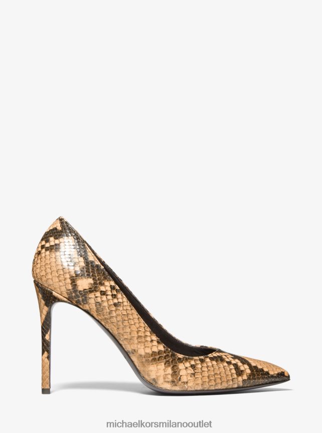 Michael Kors décolleté della collezione gretel in pelle goffrata pitone donne grano P06L0L2293 scarpe