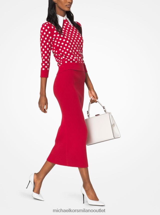 Michael Kors décolleté in pelle verniciata della collezione muse donne bianco ottico P06L0L2312 scarpe