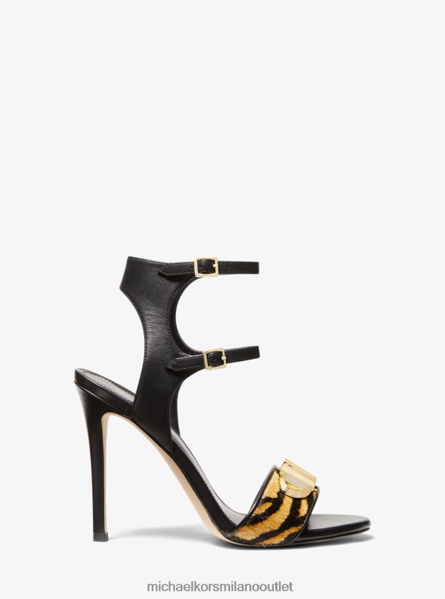 Michael Kors Sandalo Parker in cavallino con stampa tigre e pelle donne calendula P06L0L2026 scarpe