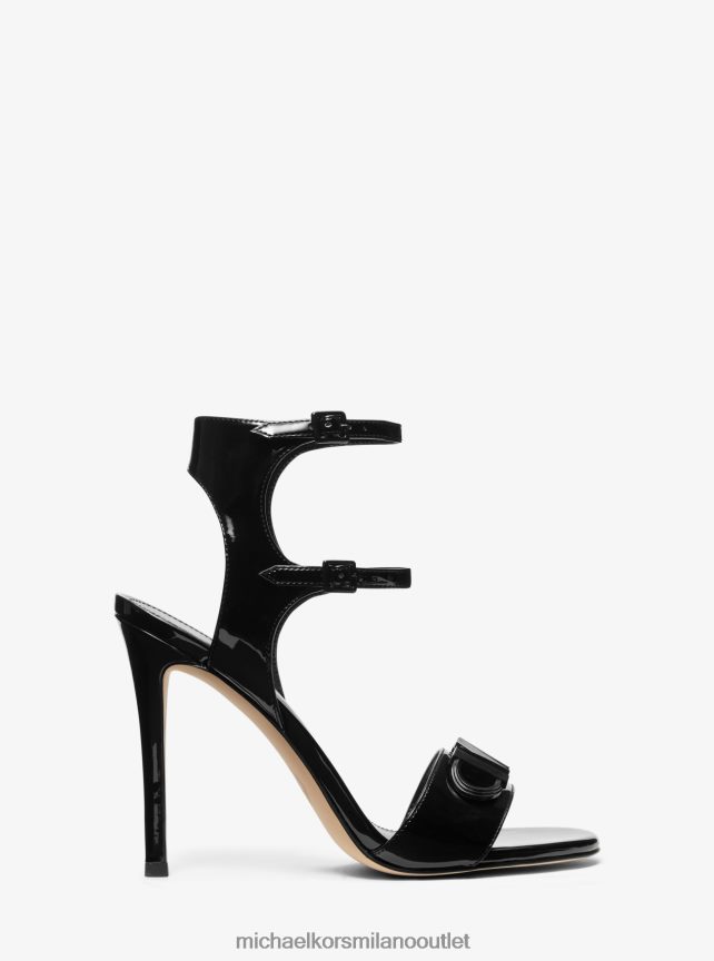 Michael Kors Sandalo Parker in finta pelle verniciata donne nero P06L0L1855 scarpe