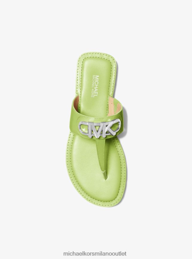 Michael Kors Sandalo Parker in pelle con cinturino a T donne brt limetta P06L0L1896 scarpe