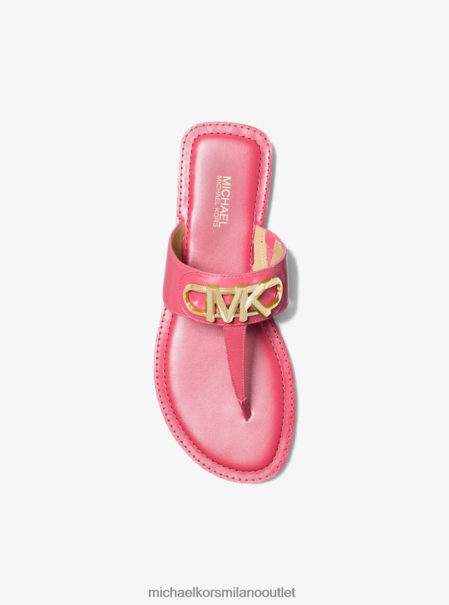 Michael Kors Sandalo Parker in pelle con cinturino a T donne geranio P06L0L1894 scarpe
