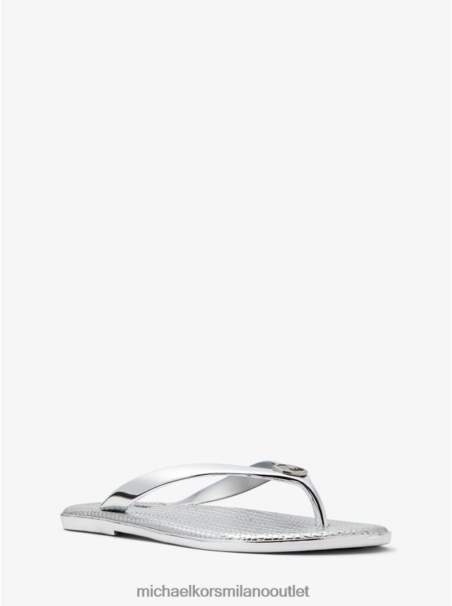 Michael Kors infradito in gelatina metallizzata jet set donne argento P06L0L1994 scarpe