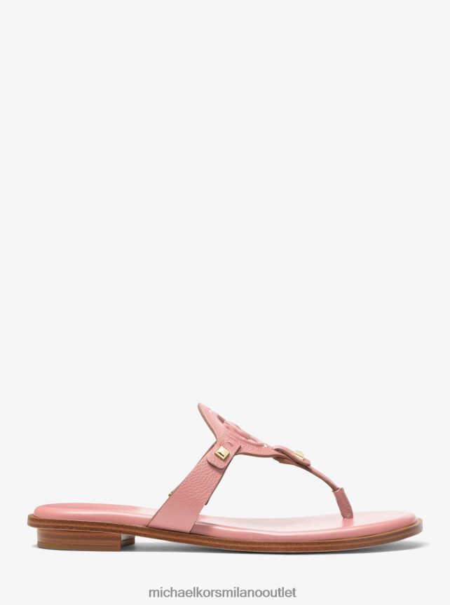 Michael Kors sandalo Aubrey con cinturino a T in pelle ritagliata donne fard in polvere P06L0L2011 scarpe