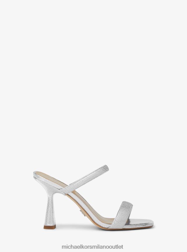 Michael Kors sandalo Clara con decorazione serpente metallizzato in rilievo donne argento P06L0L2069 scarpe