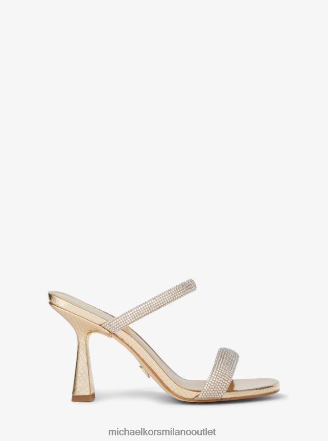 Michael Kors sandalo Clara con decorazione serpente metallizzato in rilievo donne oro pallido P06L0L2067 scarpe
