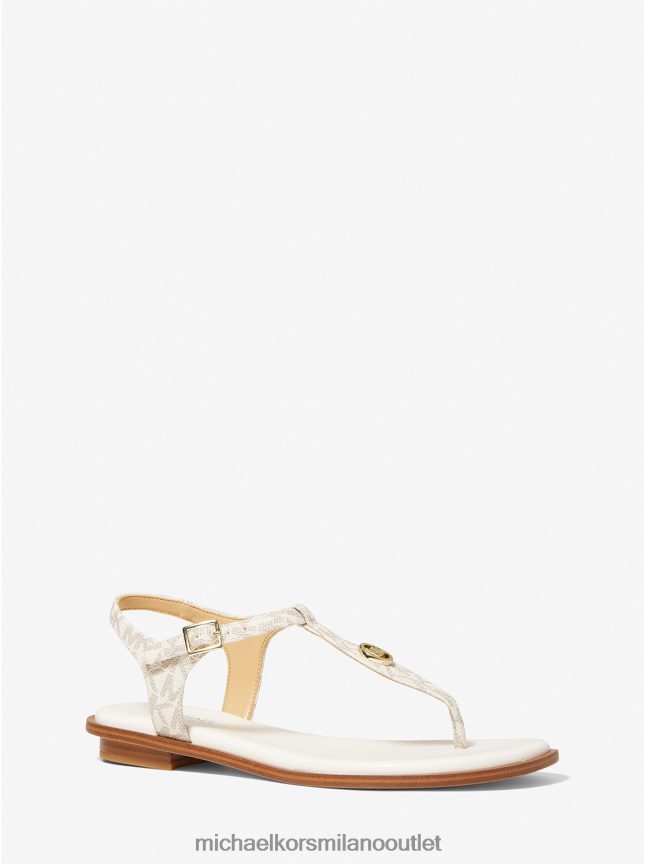 Michael Kors sandalo con cinturino a T con logo Mallory donne vaniglia P06L0L1903 scarpe