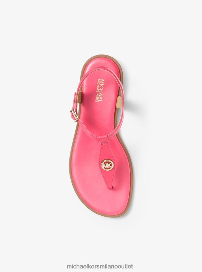 Michael Kors sandalo con cinturino a T in pelle Mallory donne geranio P06L0L1895 scarpe