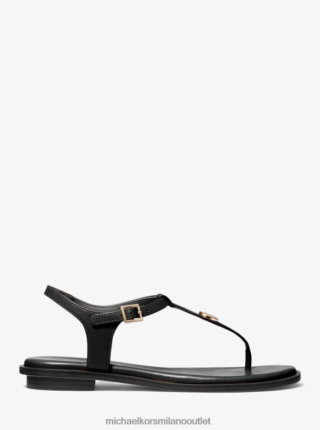Michael Kors sandalo con cinturino a T in pelle Mallory donne nero P06L0L1902 scarpe
