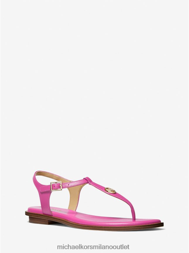 Michael Kors sandalo con cinturino a T in pelle Mallory donne rosso ciliegia P06L0L1899 scarpe