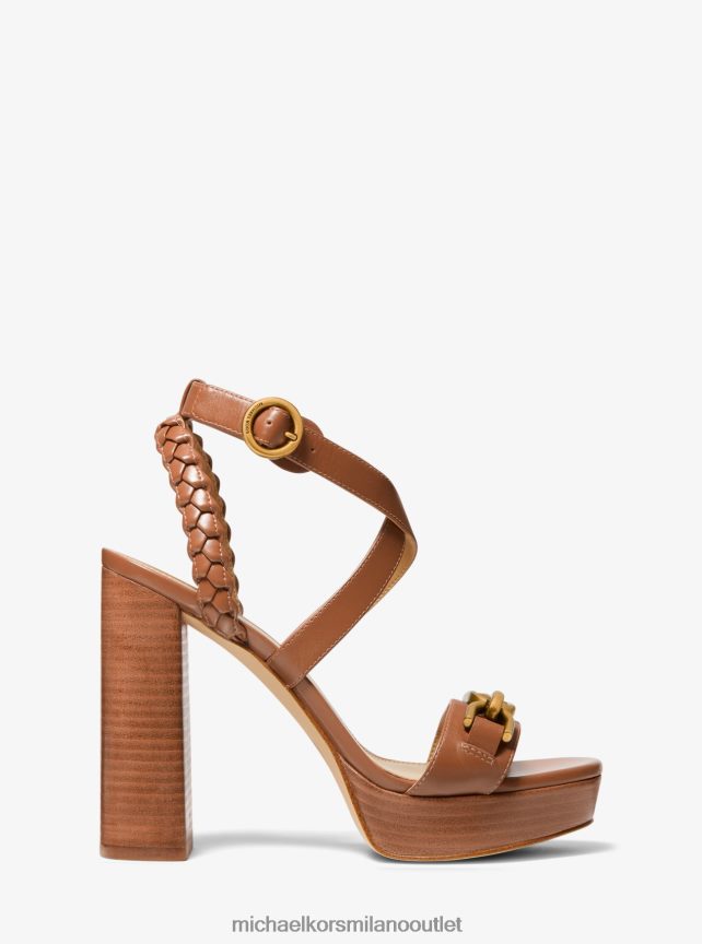 Michael Kors sandalo con plateau in pelle decorata Kailey donne bagaglio P06L0L2050 scarpe