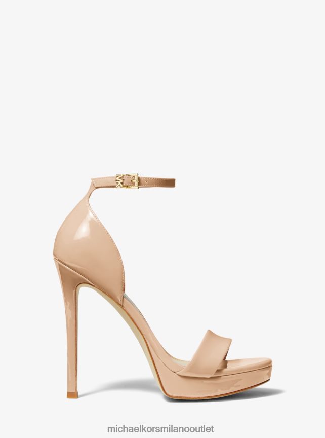 Michael Kors sandalo con plateau in vernice jordyn donne leggero rossore P06L0L1888 scarpe