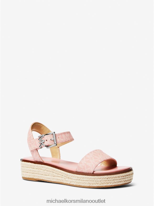 Michael Kors sandalo espadrillas con plateau e logo Richie donne rosa P06L0L1882 scarpe