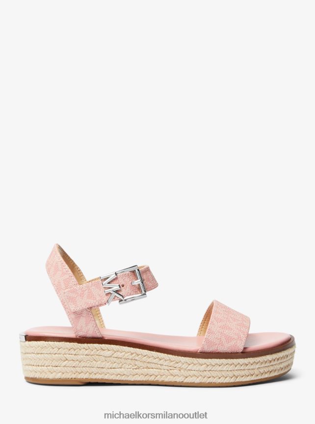 Michael Kors sandalo espadrillas con plateau e logo Richie donne rosa P06L0L1882 scarpe