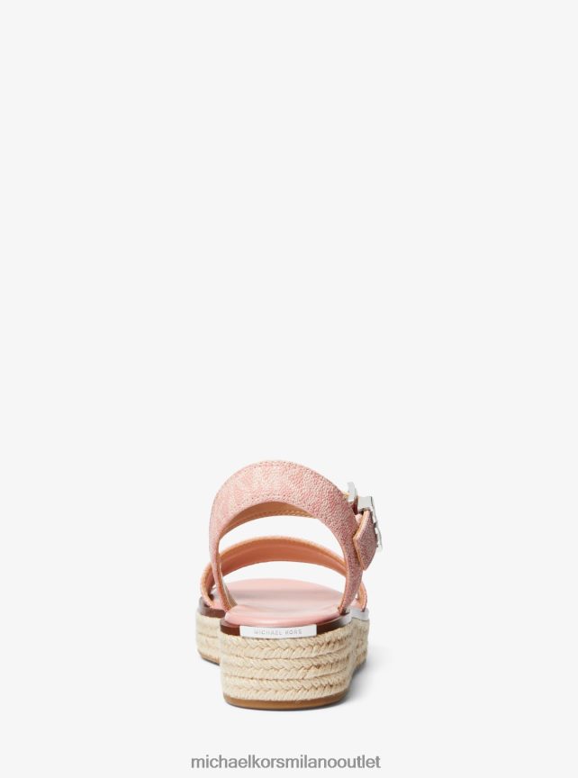 Michael Kors sandalo espadrillas con plateau e logo Richie donne rosa P06L0L1882 scarpe