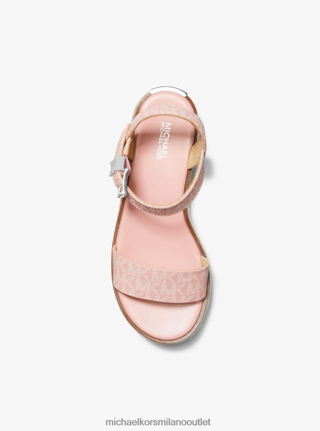 Michael Kors sandalo espadrillas con plateau e logo Richie donne rosa P06L0L1882 scarpe
