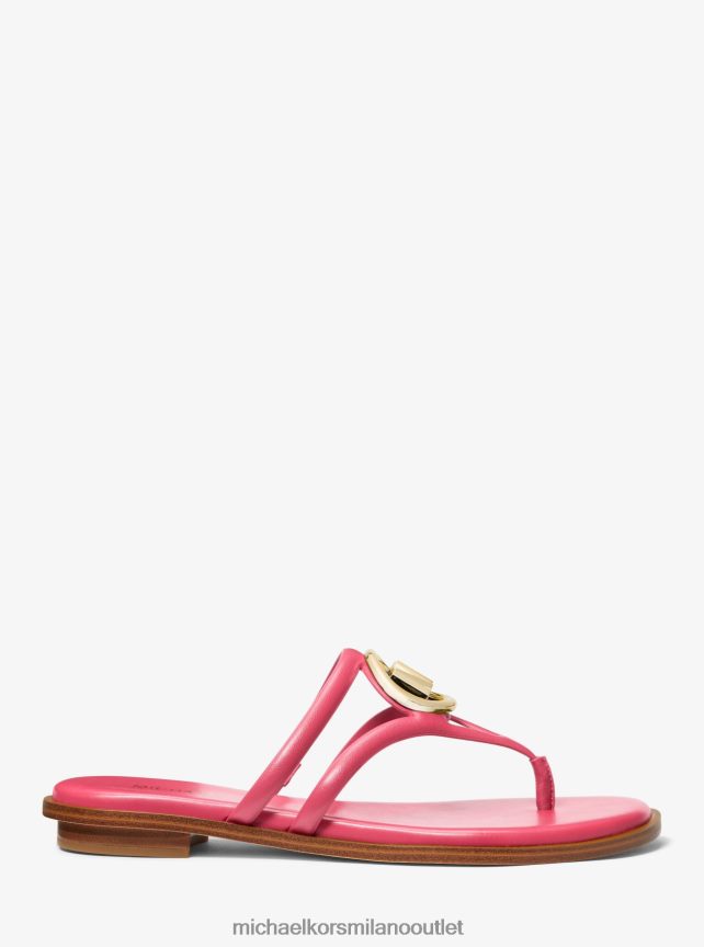 Michael Kors sandalo hampton in pelle donne geranio P06L0L1945 scarpe