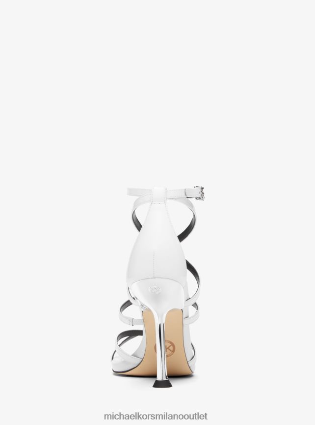 Michael Kors sandalo imani in vernice donne bianco ottico P06L0L1858 scarpe
