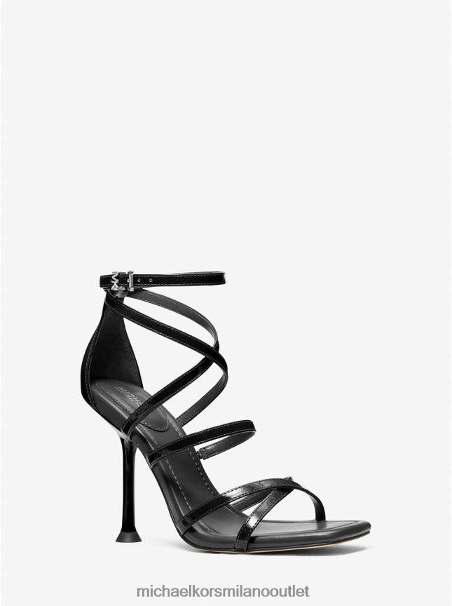 Michael Kors sandalo imani in vernice donne nero P06L0L1864 scarpe