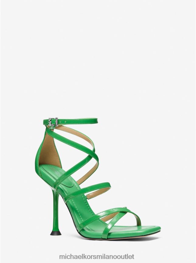 Michael Kors sandalo imani in vernice donne verde palma P06L0L1862 scarpe