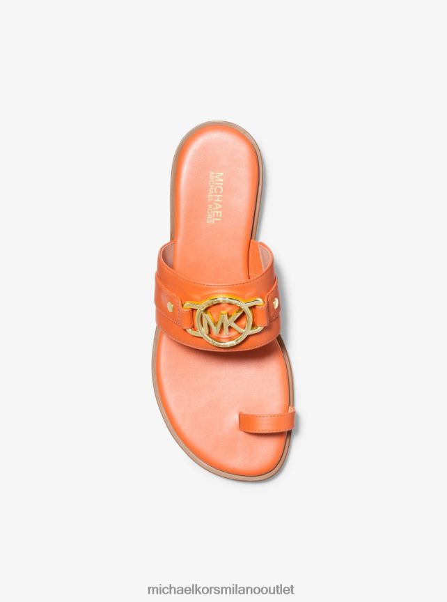 Michael Kors sandalo in pelle Rory donne albicocca P06L0L1836 scarpe