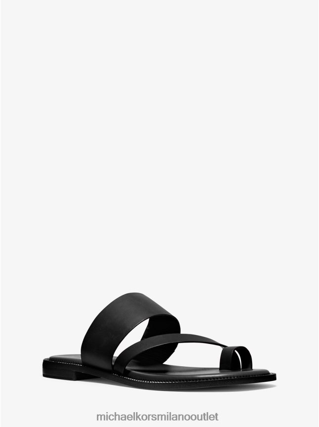 Michael Kors sandalo in pelle pratt donne nero P06L0L2085 scarpe