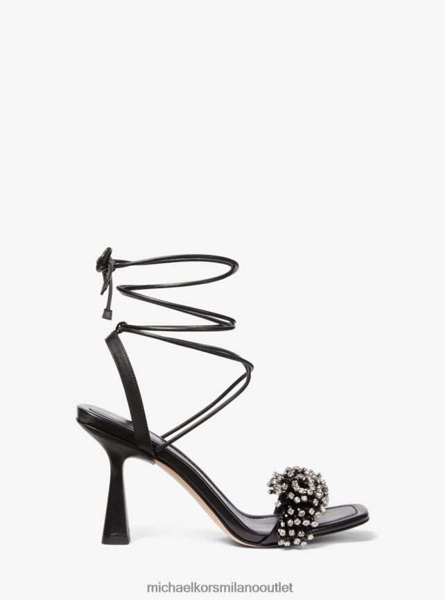 Michael Kors sandalo lucia in pelle decorata donne nero P06L0L1966 scarpe