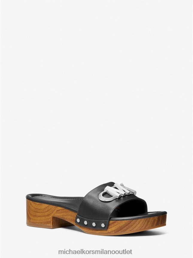 Michael Kors sandalo parker in pelle con plateau donne nero P06L0L1874 scarpe