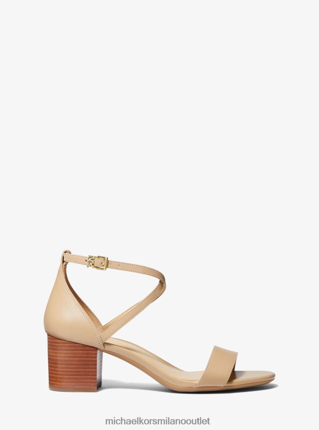 Michael Kors sandalo serena in pelle flex donne cammello P06L0L1933 scarpe