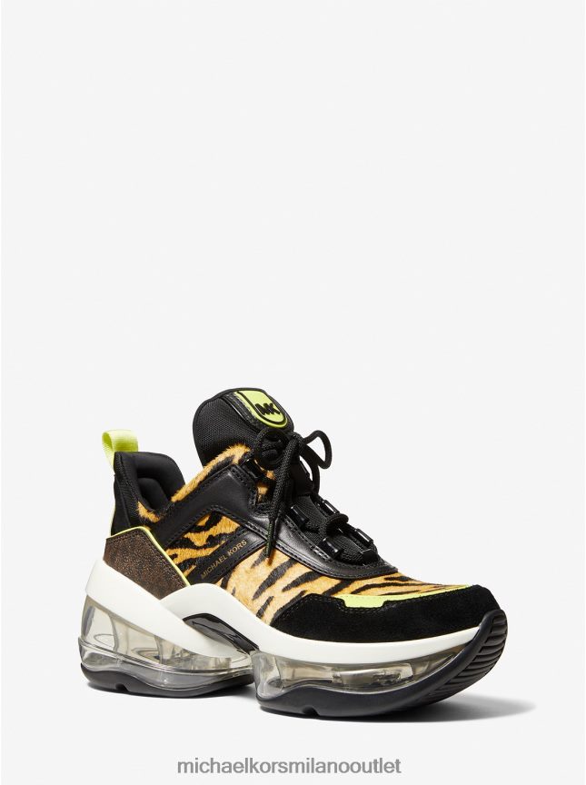 Michael Kors Olympia Extreme scarpa da ginnastica multimediale mista donne nero P06L0L1731 scarpe