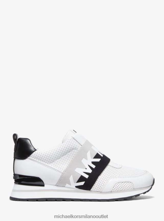 Michael Kors Scarpe da ginnastica in pelle traforata Teddi donne bianco ottico/nero P06L0L1771 scarpe