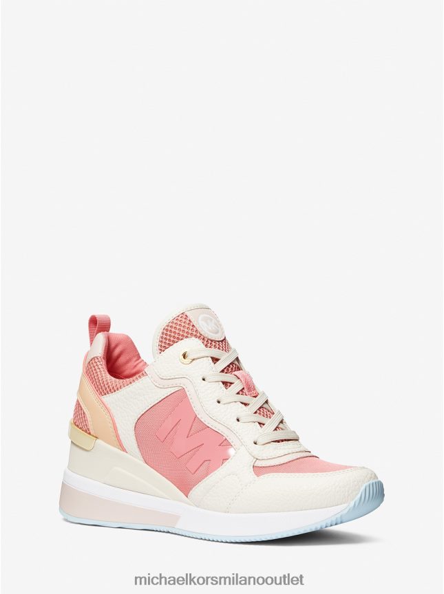 Michael Kors crista trainer multimediale misto donne rosa tea ml P06L0L1733 scarpe