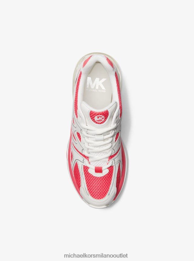Michael Kors kit scarpa da ginnastica estrema in mesh e pelle donne geranio multiplo P06L0L1775 scarpe