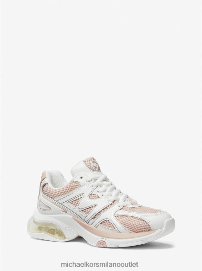 Michael Kors kit scarpa da ginnastica estrema in mesh e pelle donne rosa multi P06L0L1776 scarpe