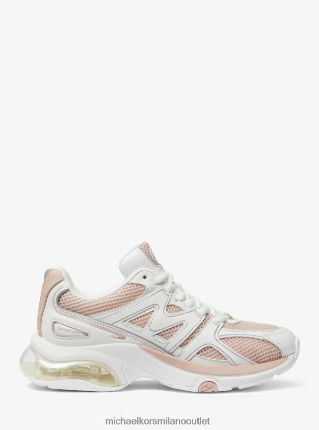 Michael Kors kit scarpa da ginnastica estrema in mesh e pelle donne rosa multi P06L0L1776 scarpe
