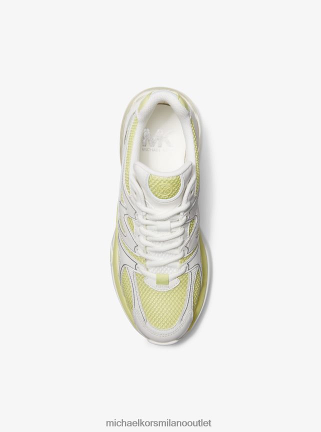Michael Kors kit scarpa da ginnastica estrema in mesh e pelle donne yuzu multi P06L0L1774 scarpe